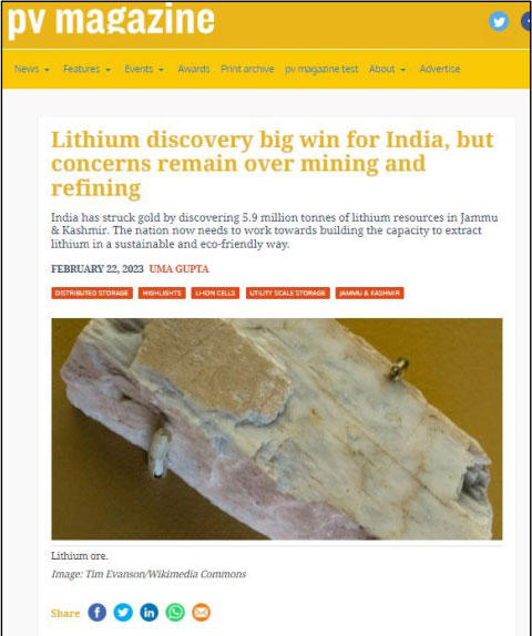  Lithium discovery big win for India, but concerns remain over mining and refining