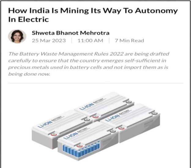 How India Is Mining Its Way To Autonomy In Electric