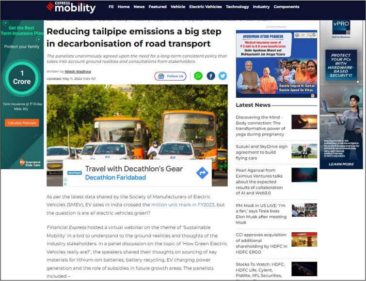 Reducing tailpipe emissions a big step in decarbonisation of road transport